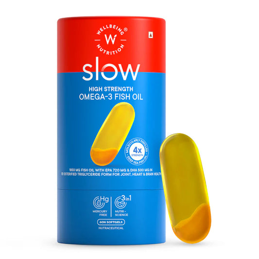 Wellbeing Slow High Strength 4x Omega 3 Fish Oil