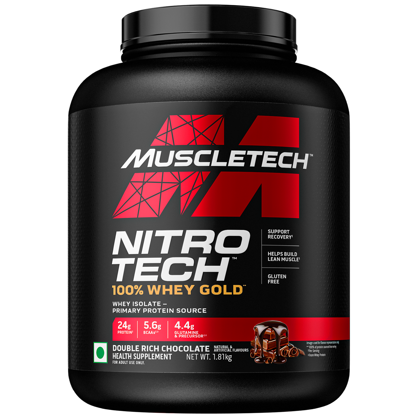 MUSCLETECH NITRO-TECH 100% WHEY GOLD 4 LB
