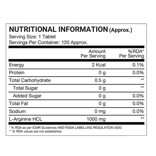 Prosupps L-Arginine Nitrix Oxide 1000mg 120 Tablets