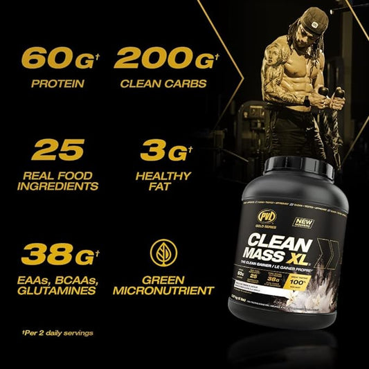 PVL Gold Series - Clean Mass XL - The Clean Muscle Mass Gainer - 5 LB