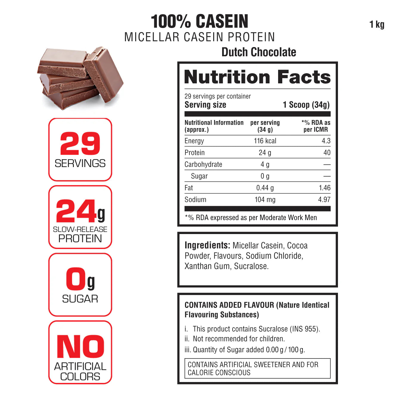 LABRADA 100% CASEIN MICELLAR PROTEIN Dutch Chocolate