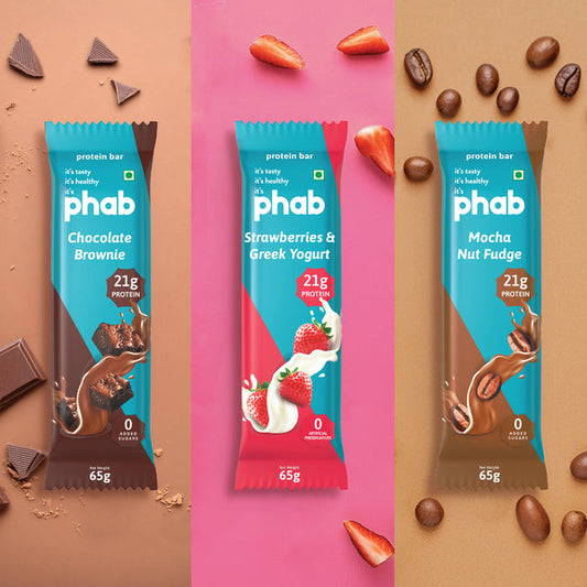 Phab 21g protein bar - variety pack - 6
