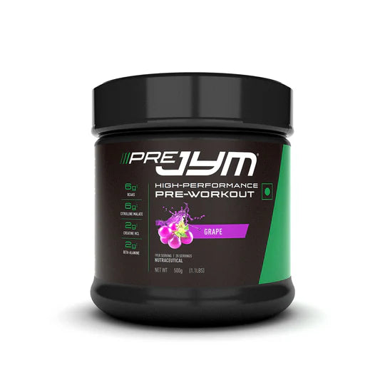PRE JYM High Performance Pre-Workout (6g BCAAs & Citrulline Malate, 2g Creatine HCL & Beta-Alanine)
