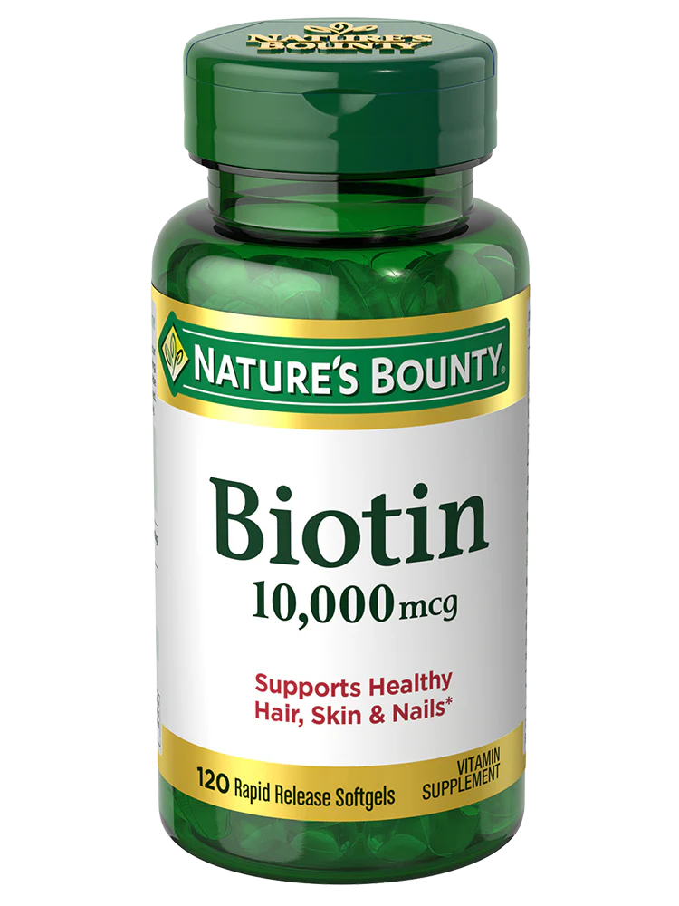 Nature's Bounty Biotin 10,000 mcg, 250 Rapid Release Softgels  (Non MRP)