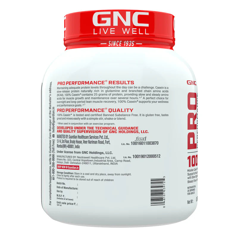 GNC Pro Performance 100% Casein Protein Chocolate Supreme