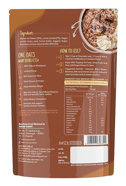 Health Ninja Dark Chocolate Oats (High Protein)