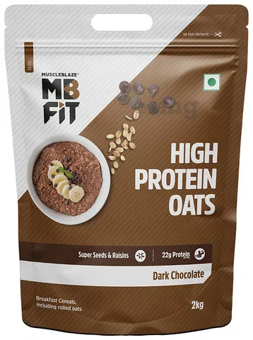 MuscleBlaze High Protein Oats, Dark Chocolate