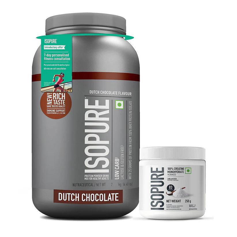 Isopure 2 kg + Isopure 100% Creatine Monohydrate Micronized, 250g