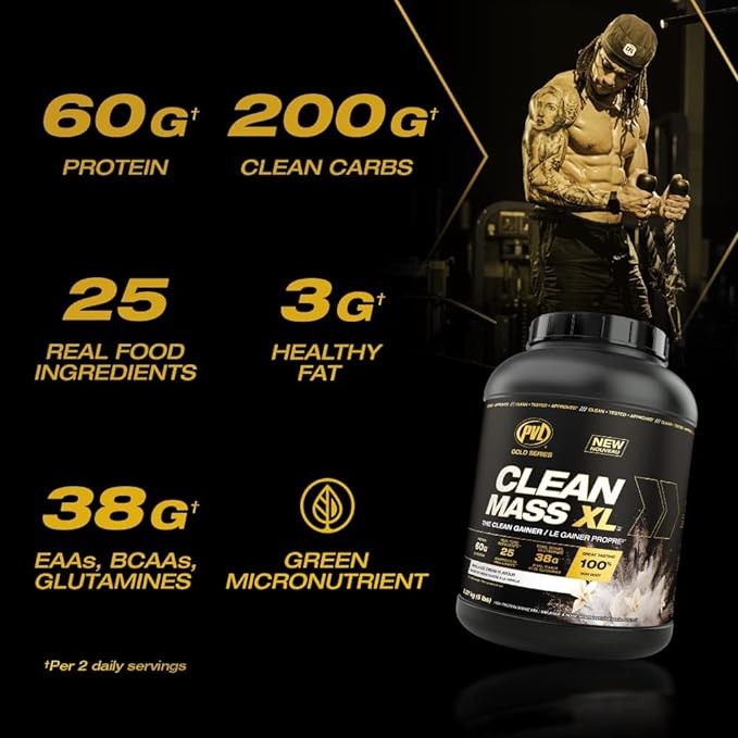 PVL Gold Series - Clean Mass XL - The Clean Muscle Mass Gainer - 5 LB