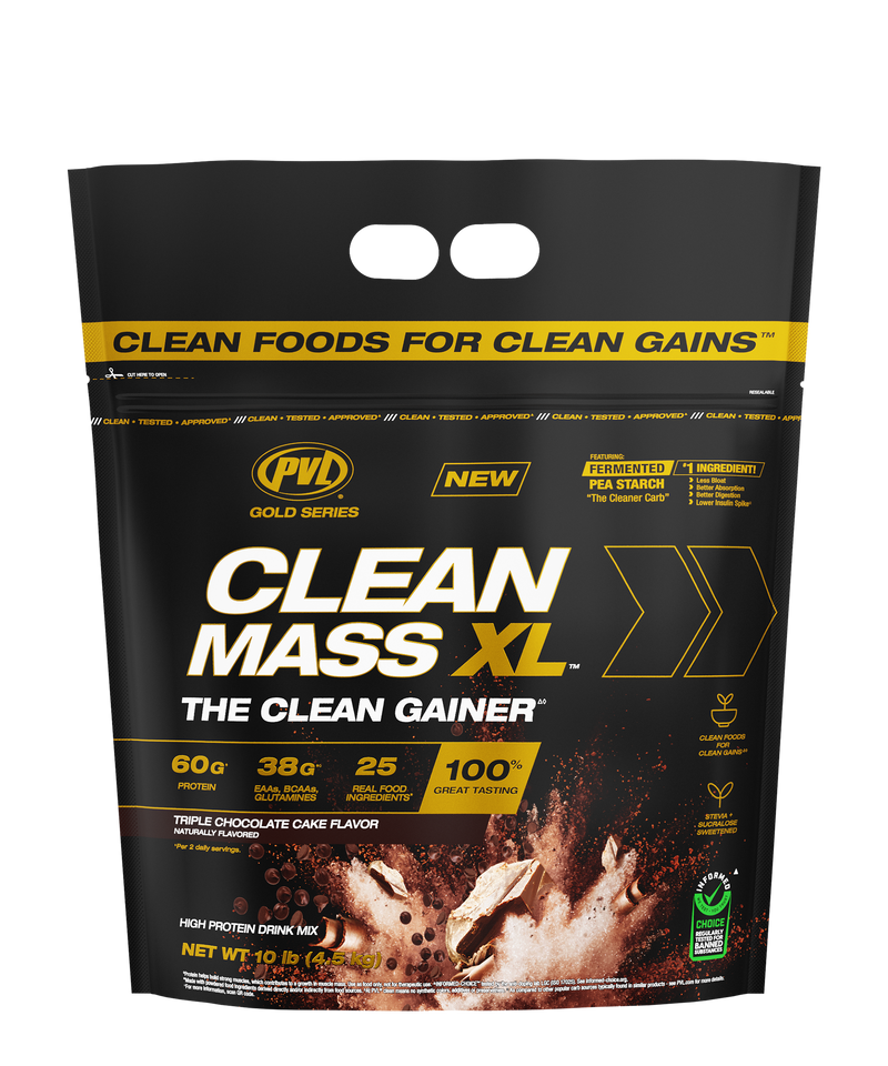 PVL Gold Series - Clean Mass XL - The Clean Muscle Mass Gainer - 10 LB