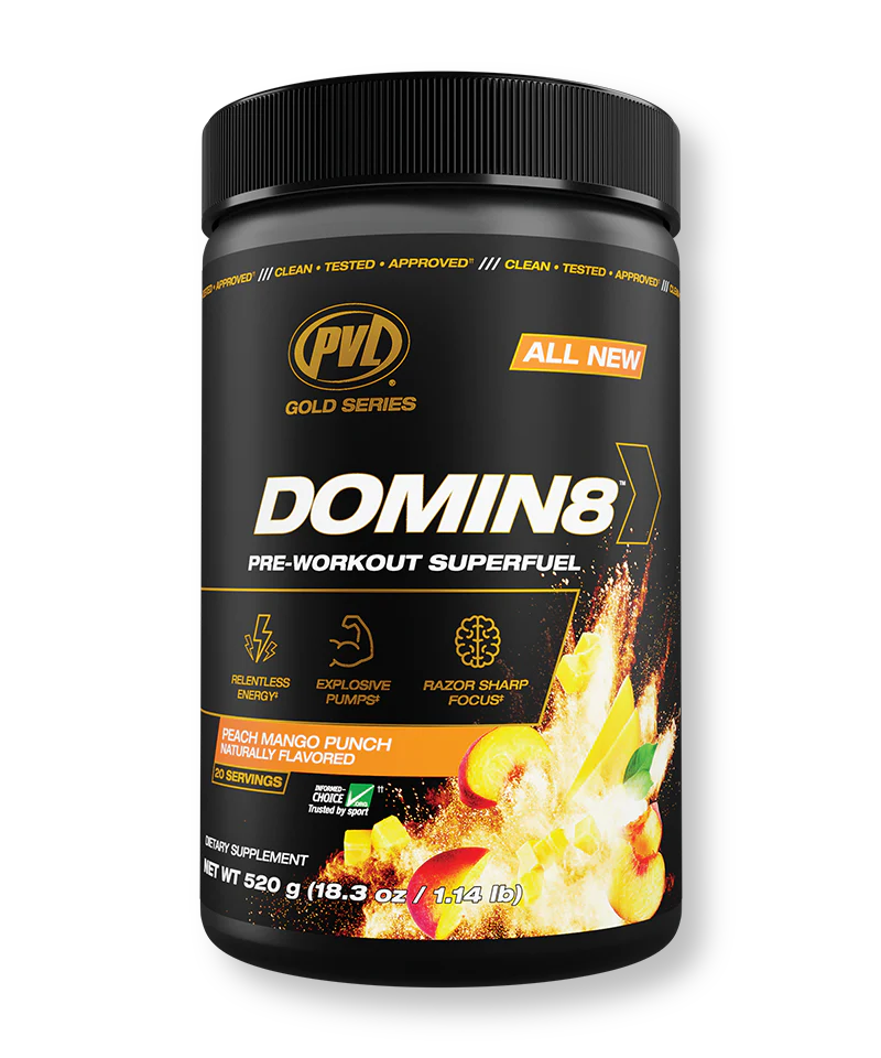 PVL Gold Series Domin8 | Full dose Preworkout - 520 g