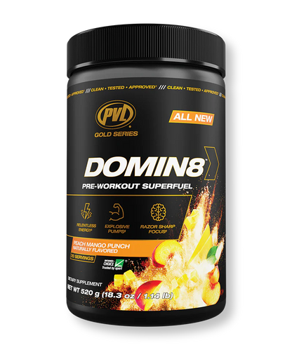 PVL Gold Series Domin8 | Full dose Preworkout - 520 g