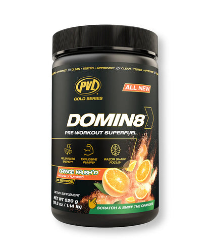 PVL Gold Series Domin8 | Full dose Preworkout - 520 g