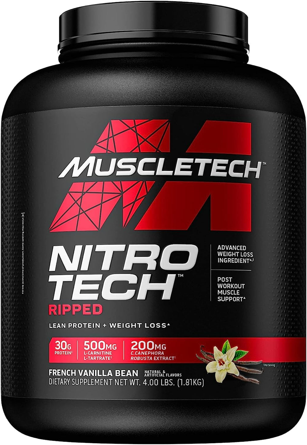MUSCLETECH NITRO-TECH RIPPED WHEY PROTEIN 4 LB