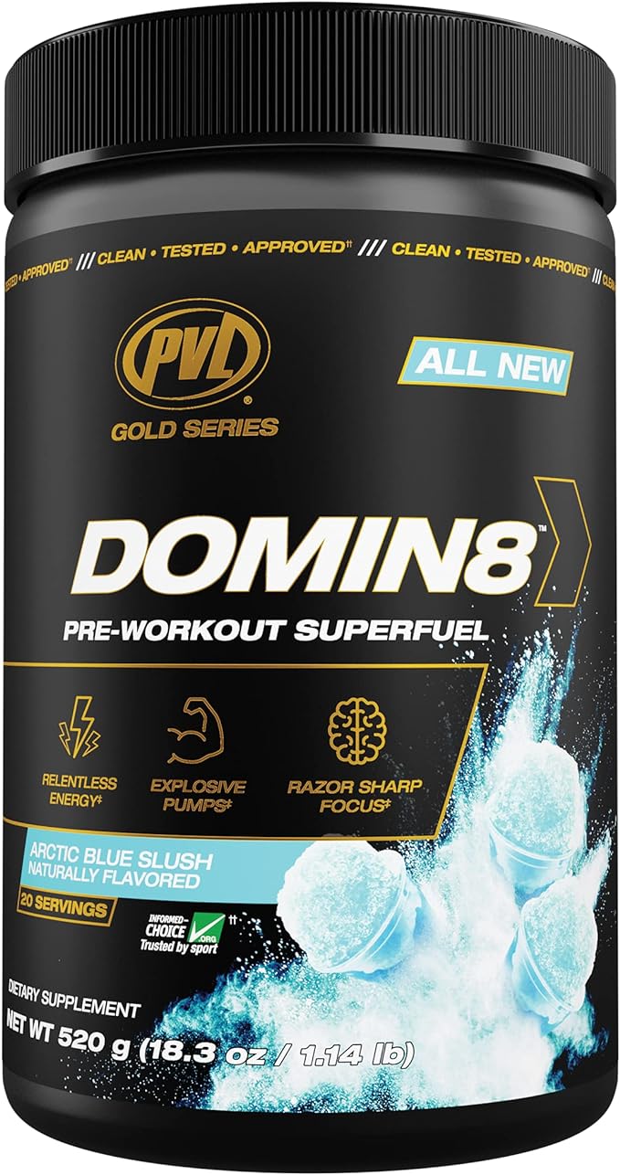 PVL Gold Series Domin8 | Full dose Preworkout - 520 g