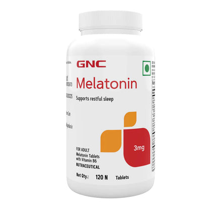 GNC Melatonin With Vitamin B6 Tablets Promotes Restful Sleep & Relaxation