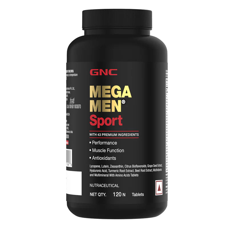 GNC Mega Men Sport Multivitamin Supports Muscle Performance & Recovery | Made For Fitness Lifestyle