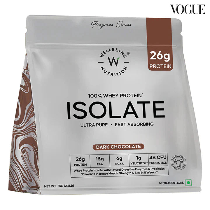 Wellbeing Whey Protein Isolate 1kg Dark Chocolate