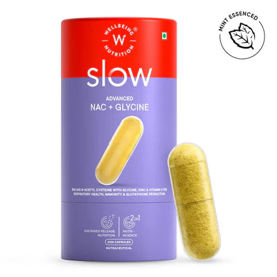 Wellbeing Nutrition Slow Advanced N-Acetyl-Cysteine + Glycine Capsules (60caps)