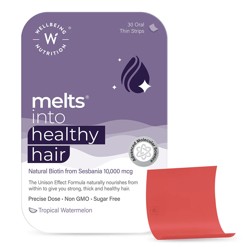 Wellbeing Nurition melts into Healthy Hair