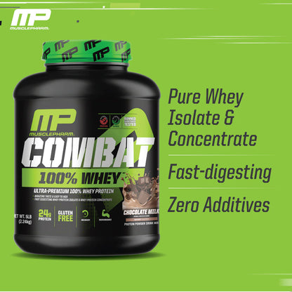 MusclePharm Combat 100% Whey - 6.2 lbs 2.81kg (Chocolate)