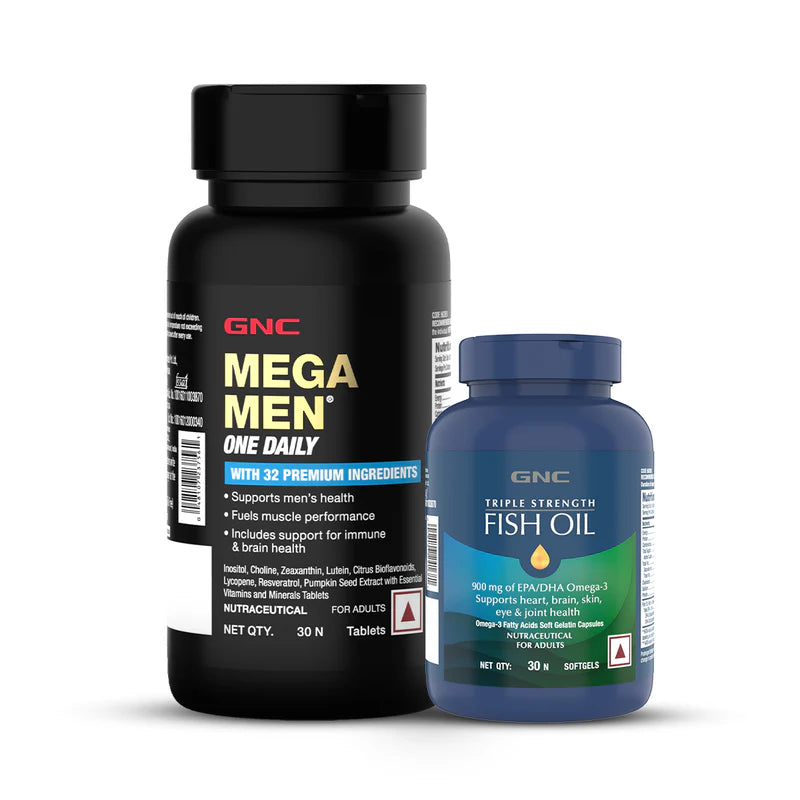 GNC Mega Men (30 caps) +Triple Strength Fish oil (30 caps )