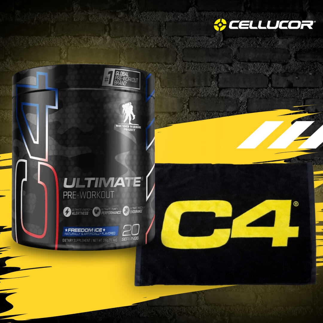 Cellucor, C4 Ultimate, Pre-Workout 20 servings ( FREE C4 SWEAT TOWEL )