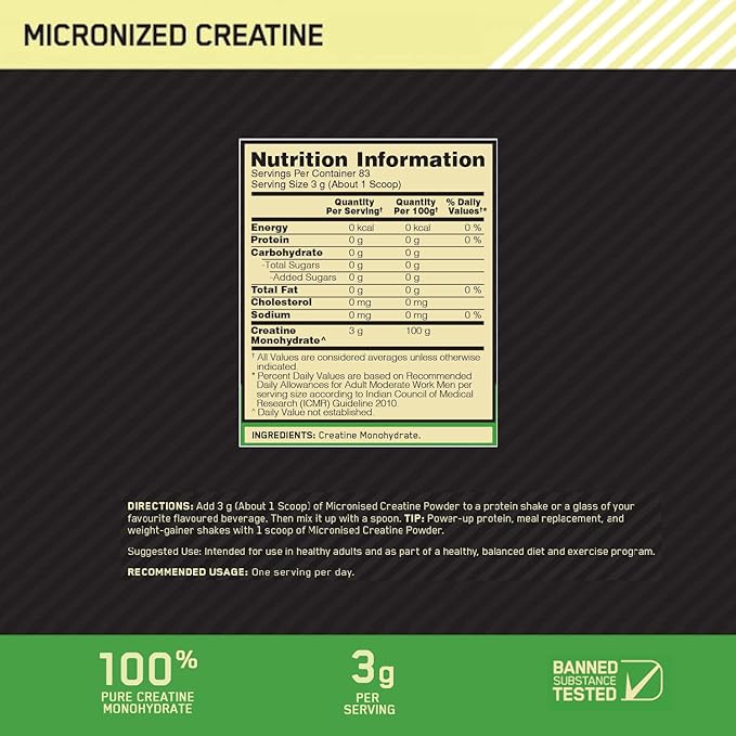 Optimum Nutrition  Micronised Creatine Unflavoured