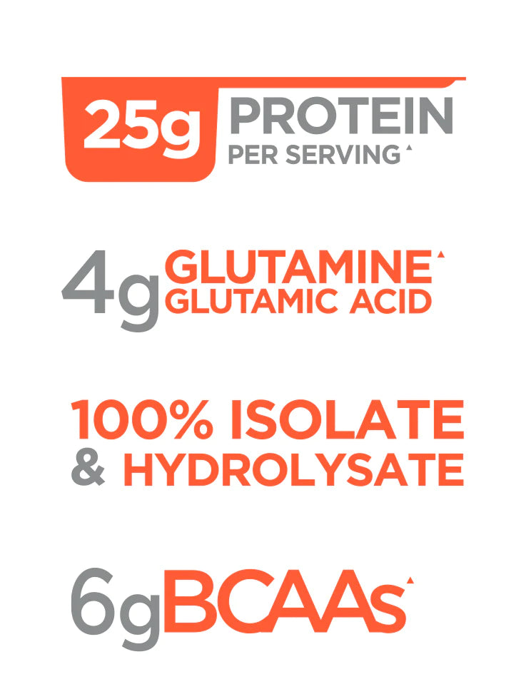 Rule1 R1 Protein Powder - 25g Whey Isolate & Hydrolysate + 6g BCAAs