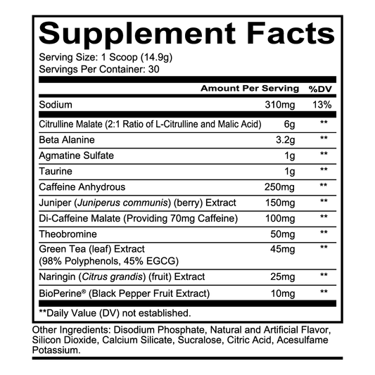 Redcon1 Total War PreWorkout 60Servings