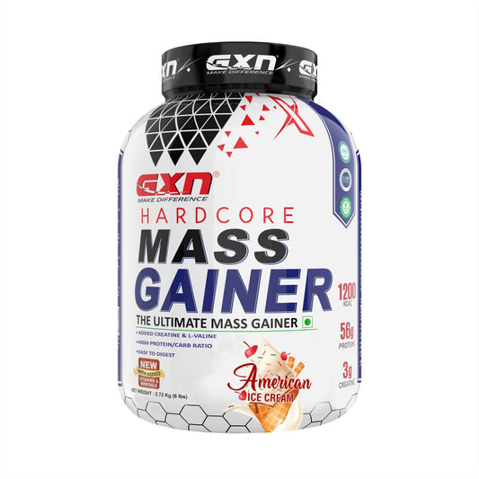 Hardcore Mass Gainer American Ice Cream, 6 lbs