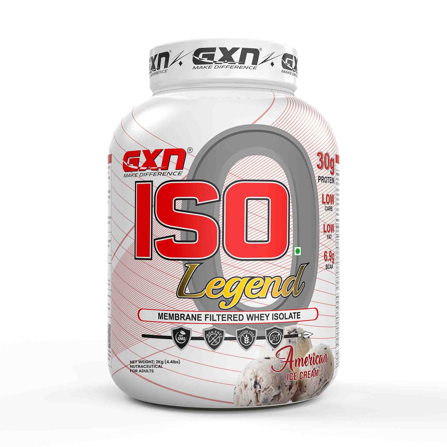 GXN Iso Legend Milkshake 4.4 lbs, Low Carb