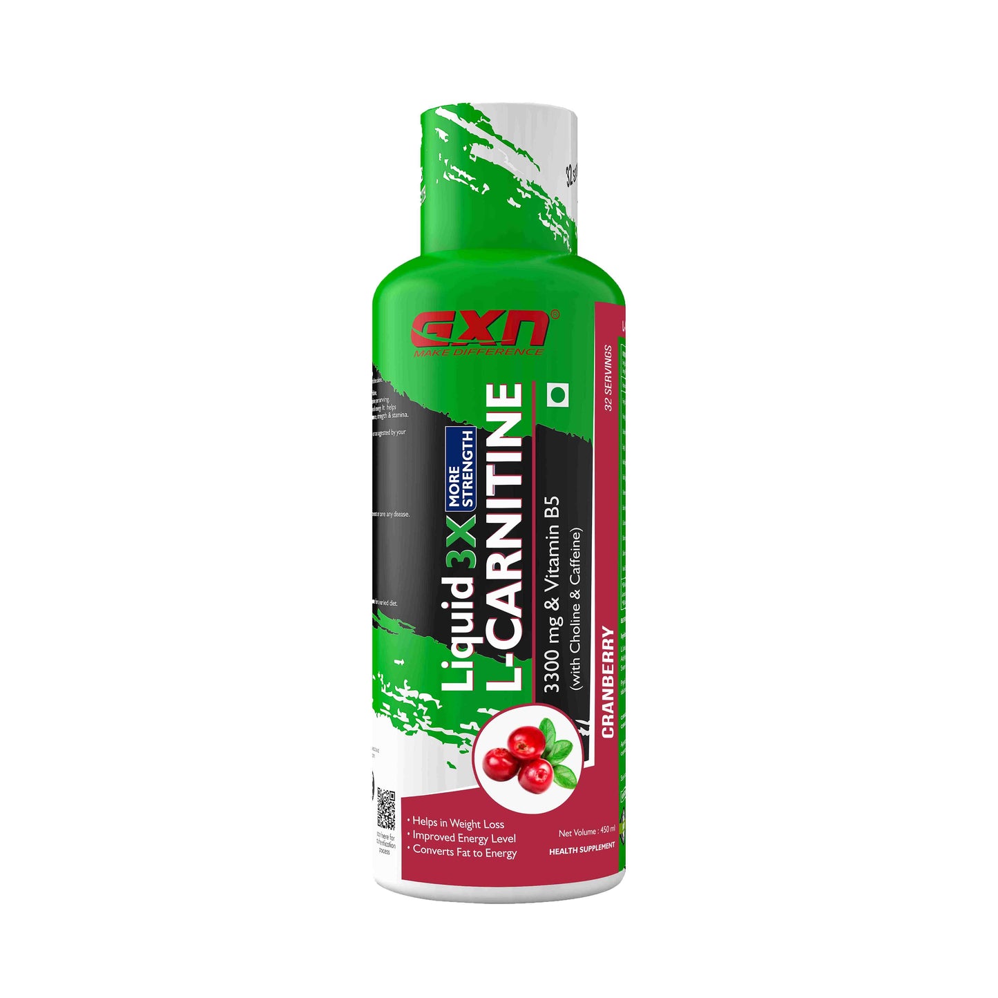 Liquid L-Carnitine 3300 mg Blueberry 32 Servings (450ml)