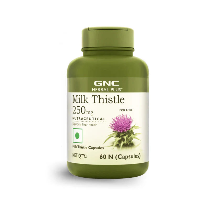 GNC Herbal Plus Milk Thistle 250mg Detoxifies Liver Toxins & Supports Liver Health