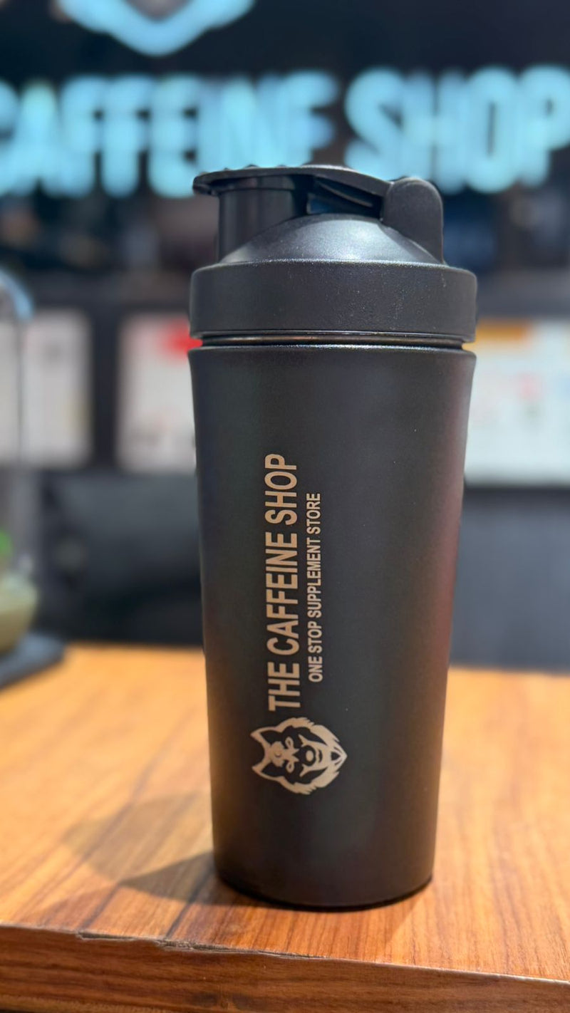 STEEL SHAKER BLACK 700 ML (Made in India)