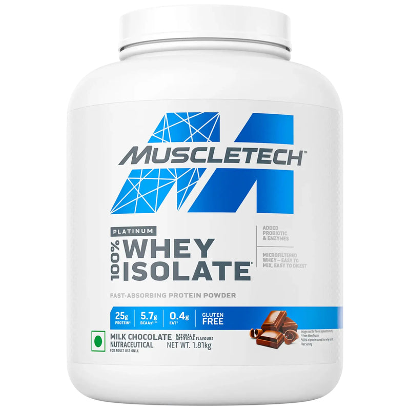 Muscletech Platinum 100% Whey Isolate 4 Lb with Gym bag